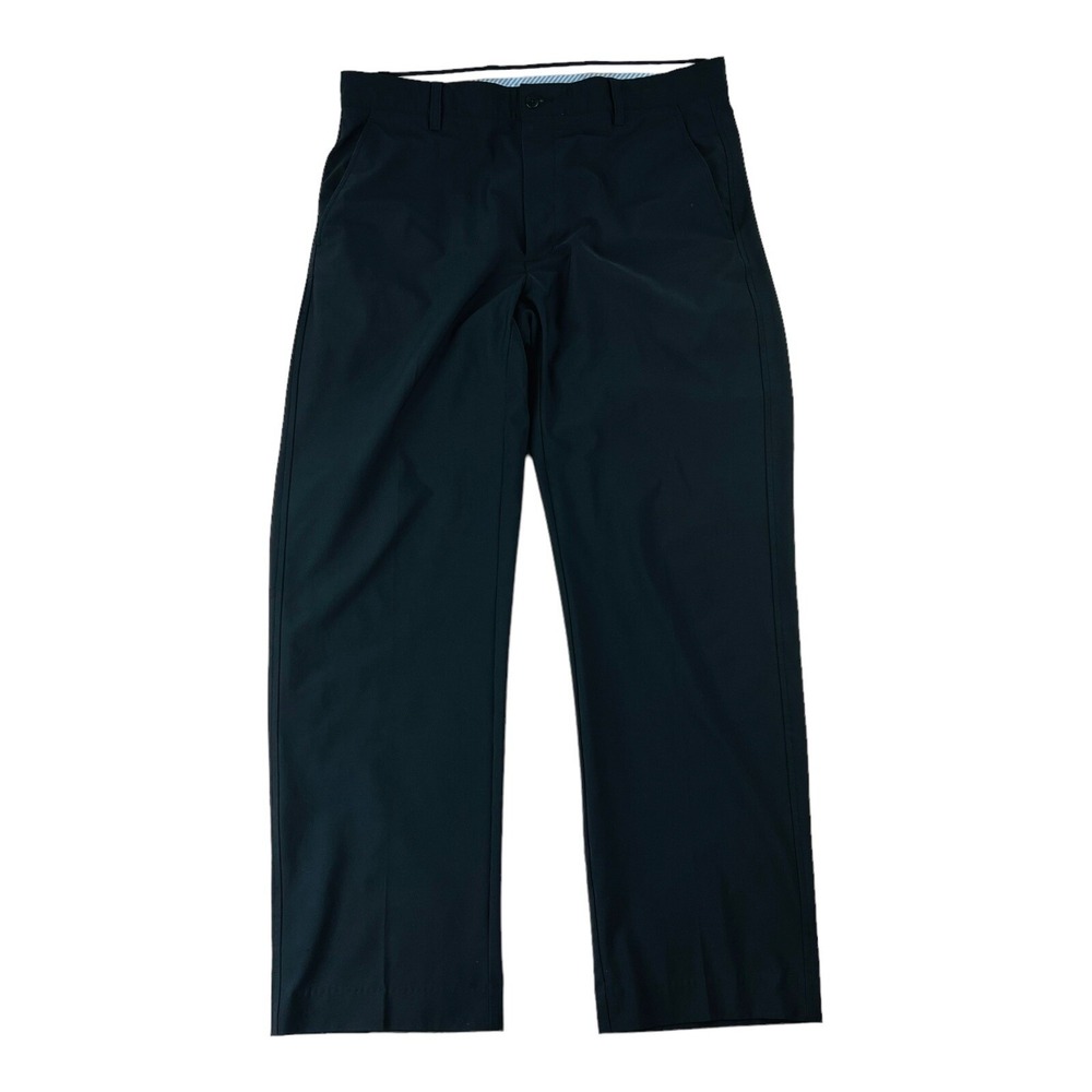 FootJoy FJ Black Flat Front Polyester Spandex Golf Pants Mens Size 36X32